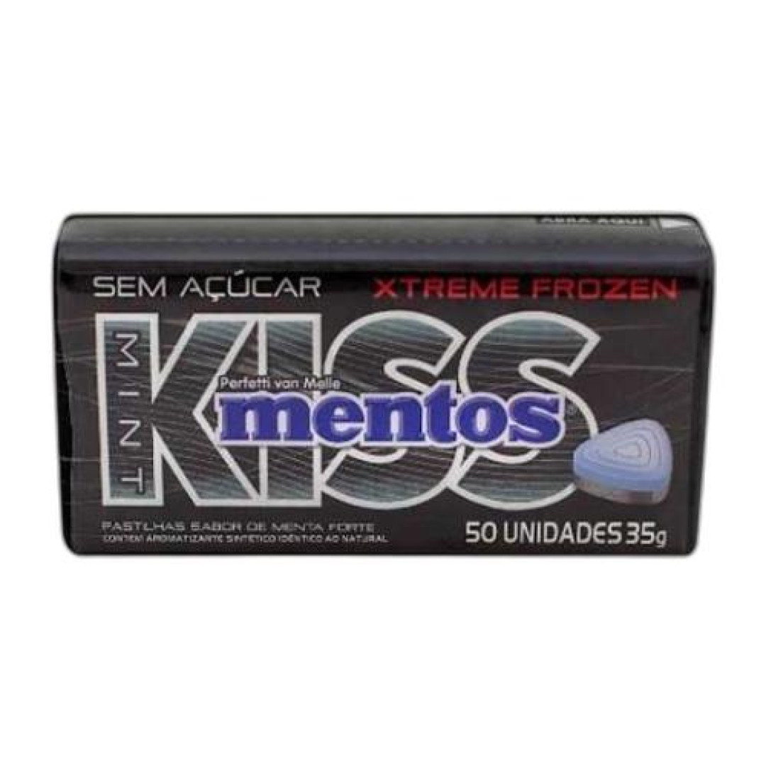 Detalhes do produto Past Mentos Kiss 35Gr Van Melle Menta Forte