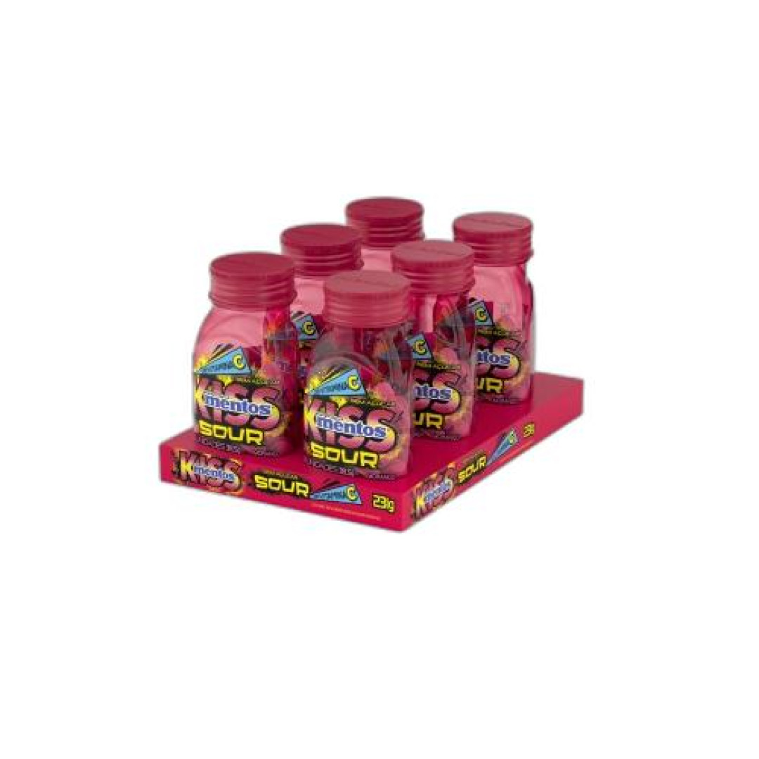 Detalhes do produto Past Mentos Kiss Sour 38,5Gr Van Melle Morango