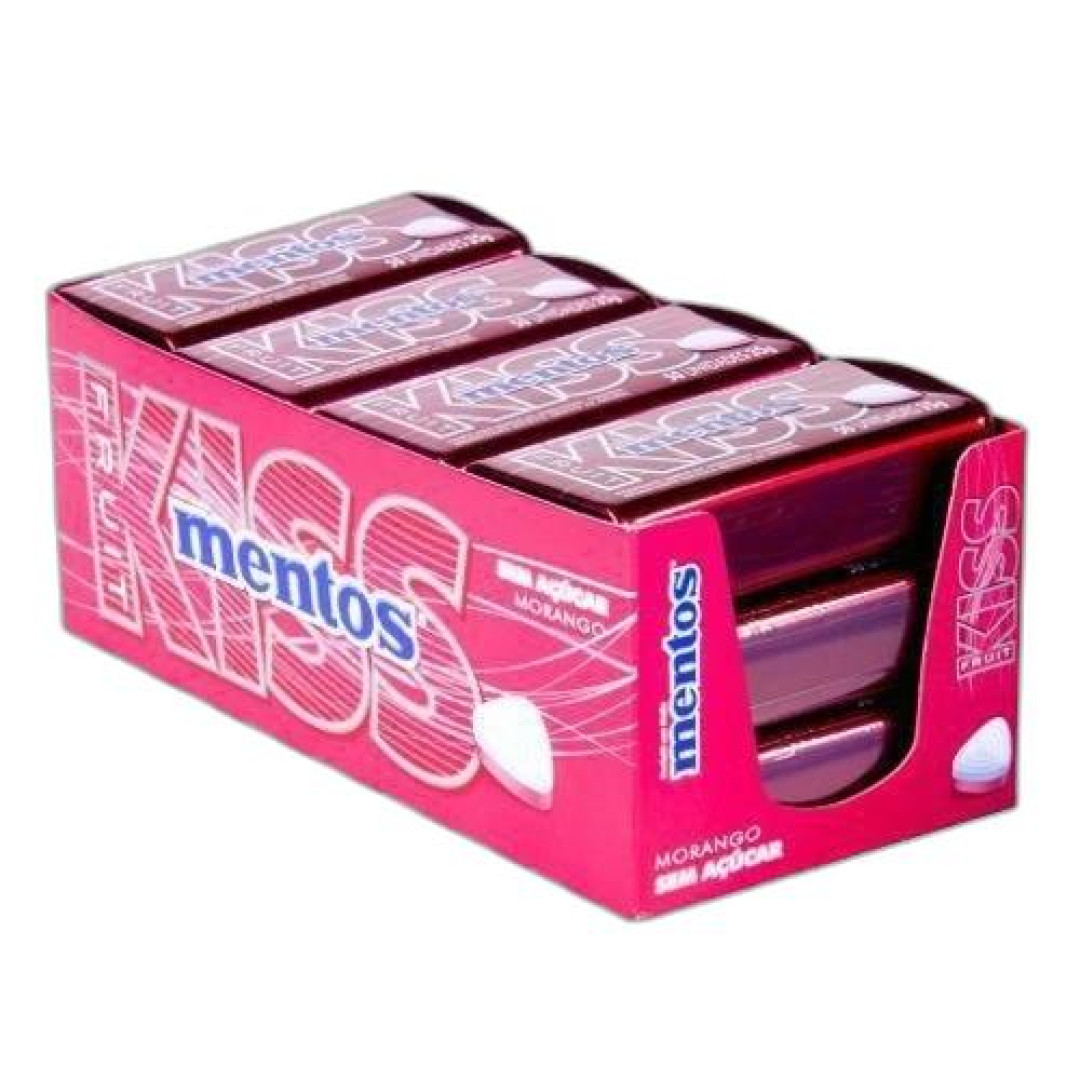 Detalhes do produto Past Mentos Kiss 35Gr Van Melle Morango