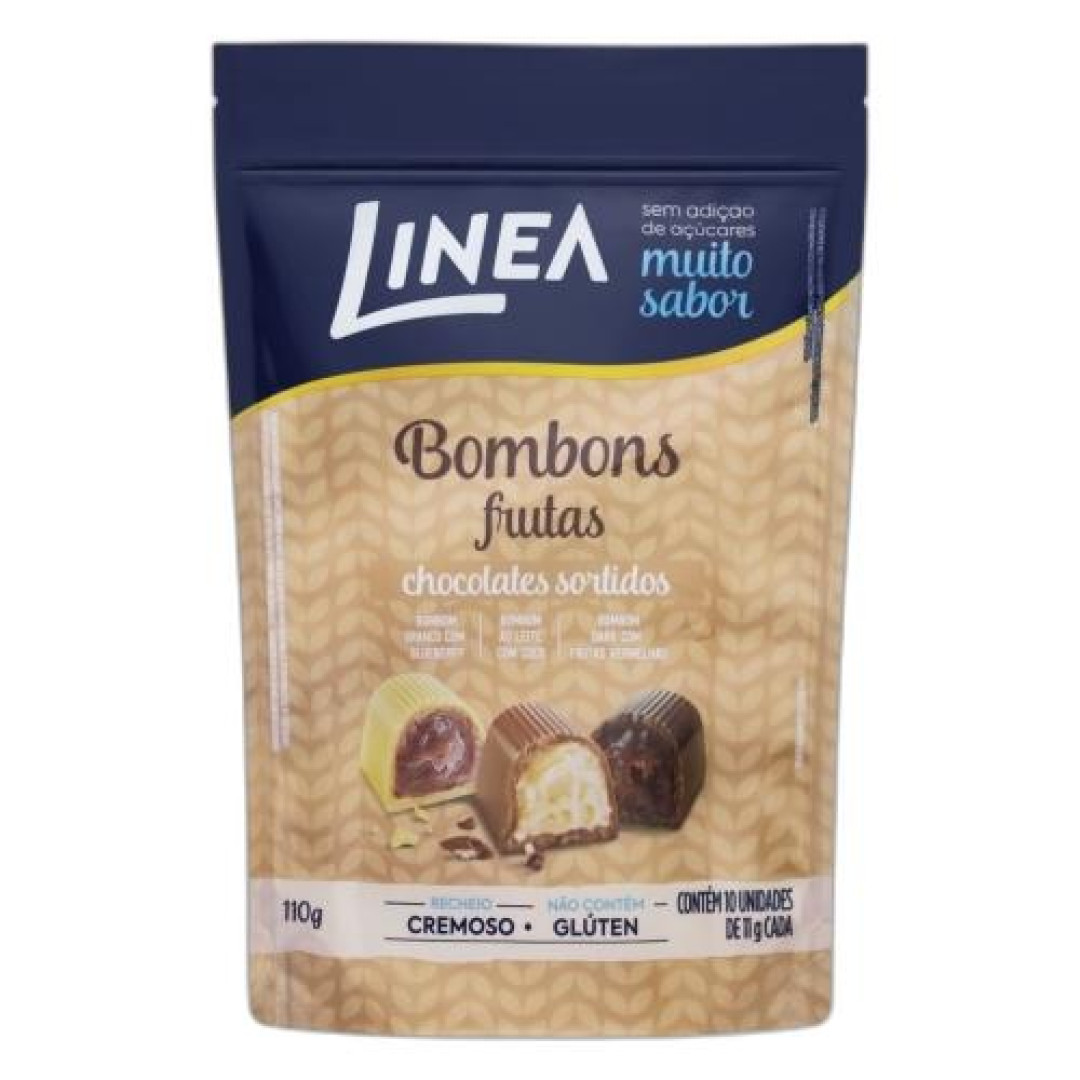 Detalhes do produto Bombom Rech Frutas Pc 10X11Gr Linea Frutas Sort