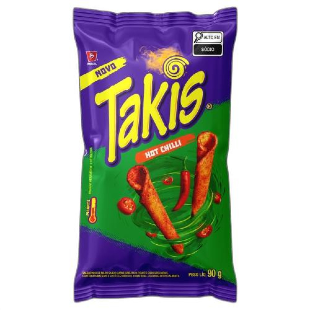 Detalhes do produto Salg Takis Hot Chilli 90Gr Carne.picante