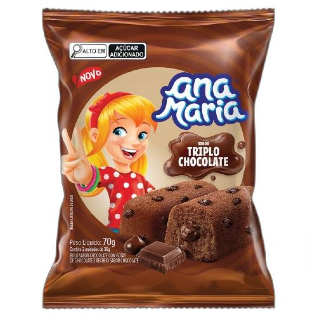 Detalhes do produto Bolo Ana Maria 70Gr Pullman Triplo Chocolat