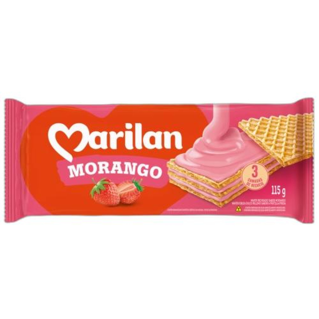 Detalhes do produto Bisc Wafer 115Gr Marilan Morango