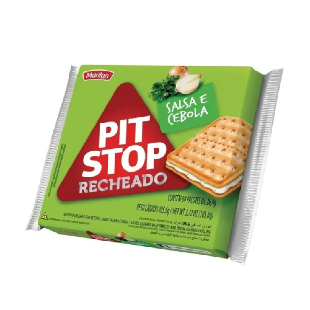 Detalhes do produto Bisc Pit Stop Recheado 105,6Gr  Marilan Salsa.cebola