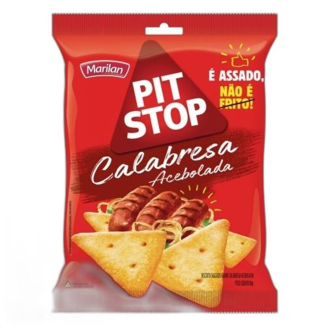 Detalhes do produto Bisc Snack Pit Stop 80Gr Marilan  Calabresa Acebo