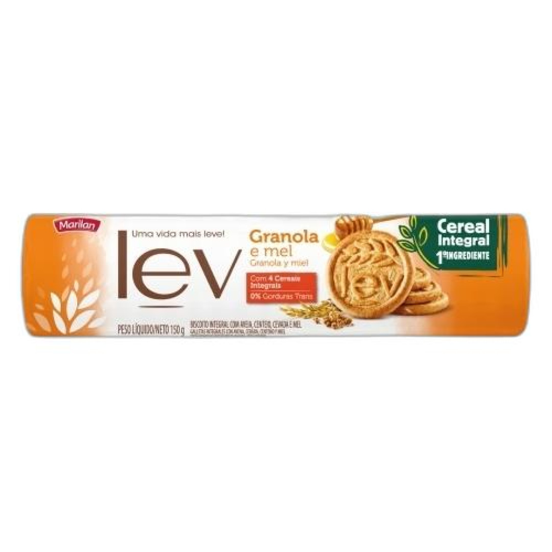 Detalhes do produto Bisc Lev Integr 150Gr Marilan Granola.mel