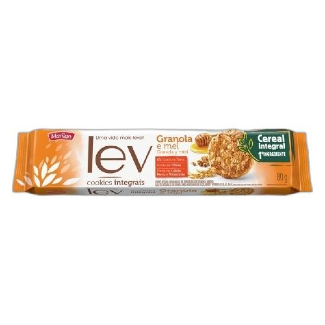 Detalhes do produto Bisc Cookies Lev Integr 80Gr Marilan Granola.mel