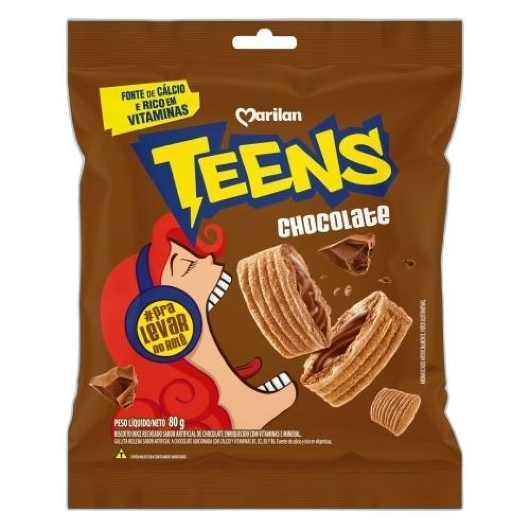 Detalhes do produto Bisc Teens 80Gr Marilan Chocolate