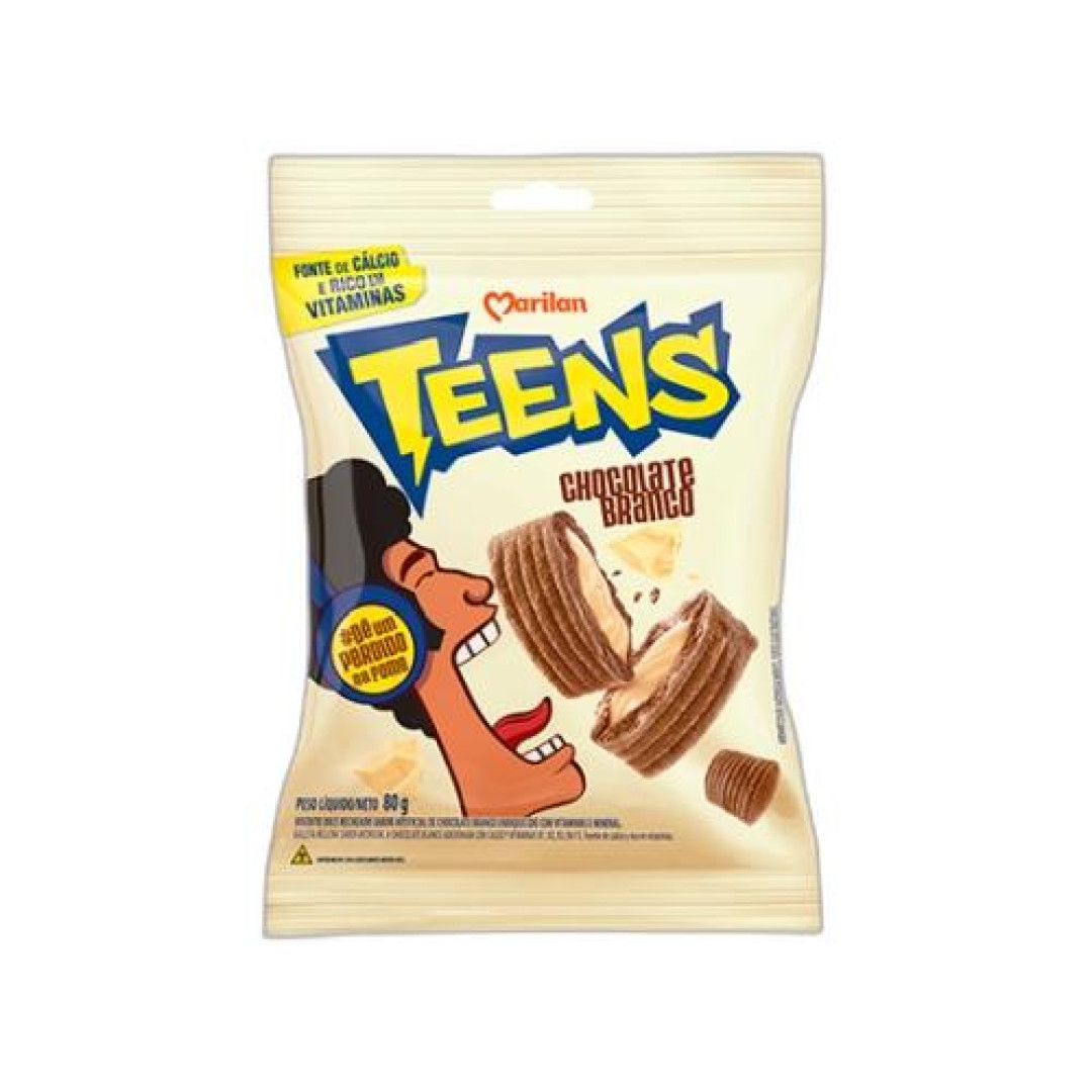 Detalhes do produto Bisc Teens 80Gr Marilan Choc Bco