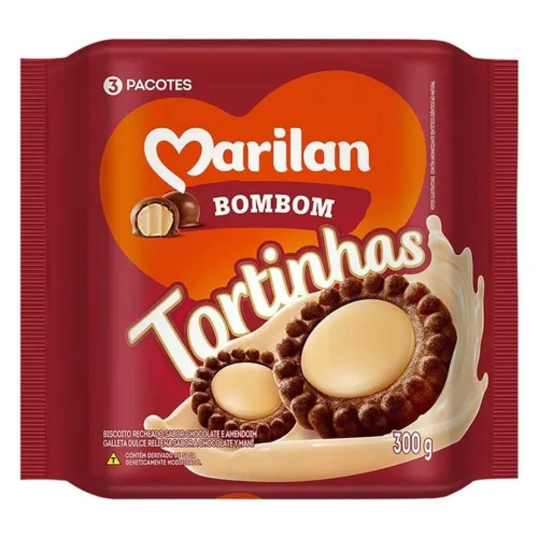 Detalhes do produto Bisc Tortinhas 300Gr Marilan Bombom