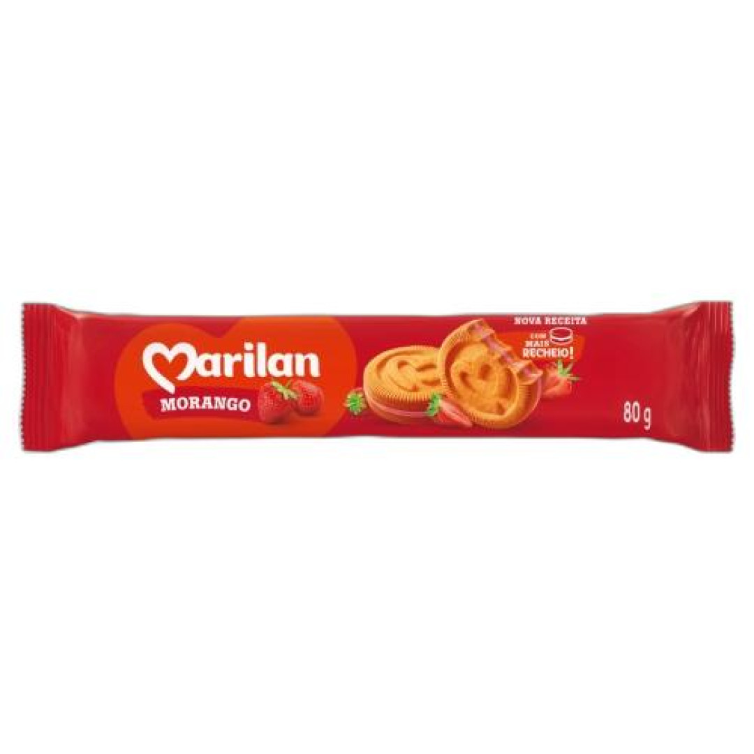 Detalhes do produto Bisc Rech 80Gr Marilan  Morango