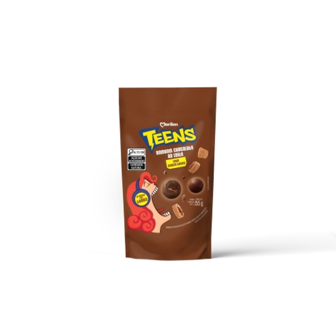 Detalhes do produto Bombom Recheio Marilan Teens 55G Top Cau Choco Ao Leite