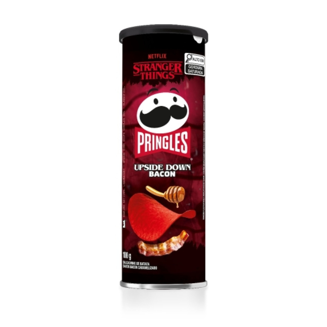 Detalhes do produto Batata Chips Netflix 100Gr Pringles Bacon Carameliz