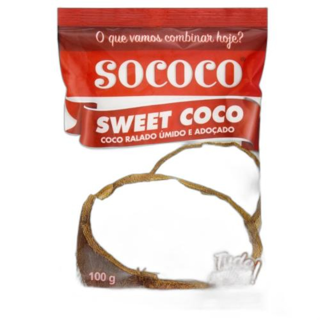 Detalhes do produto Coco Ralado Sweet Coco Pc 100Gr Sococo Adocado.umido