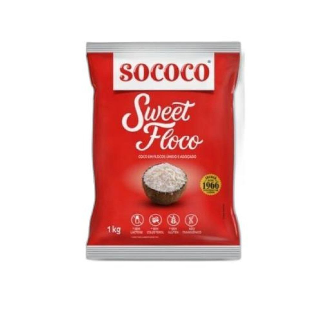 Detalhes do produto Coco Flocos Sweet Pc 1Kg Sococo Adocado.umido