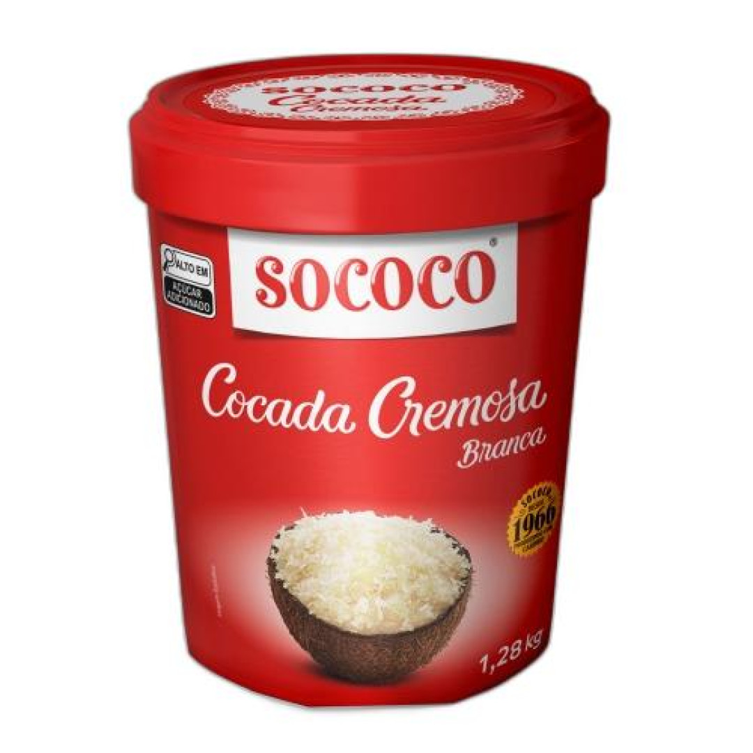 Detalhes do produto Cocada Cremosa 1,28Kg Sococo Branca