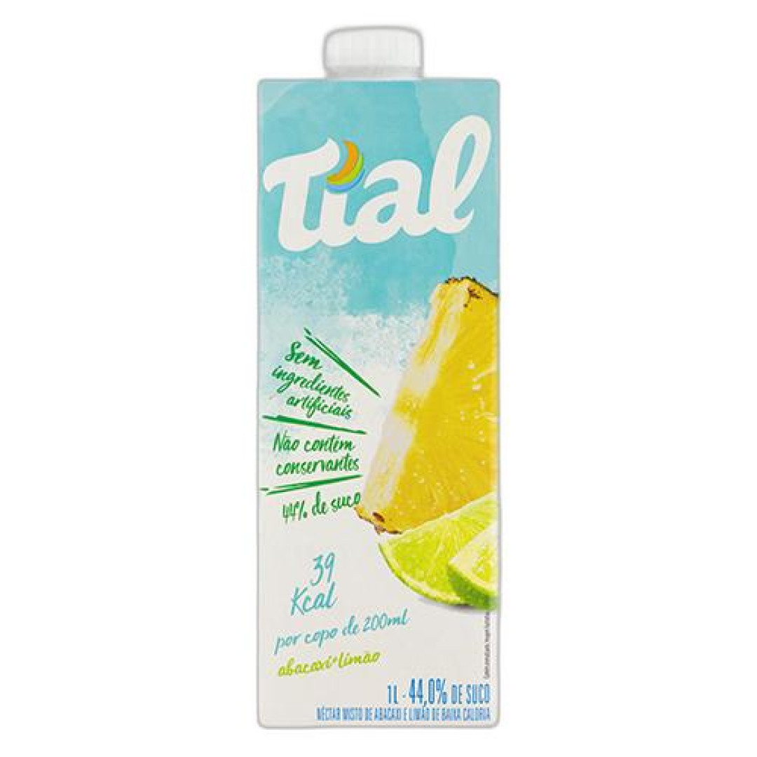 Detalhes do produto Suco Nectar Baixa Kcal 1Lt Tial Abacaxi.limao