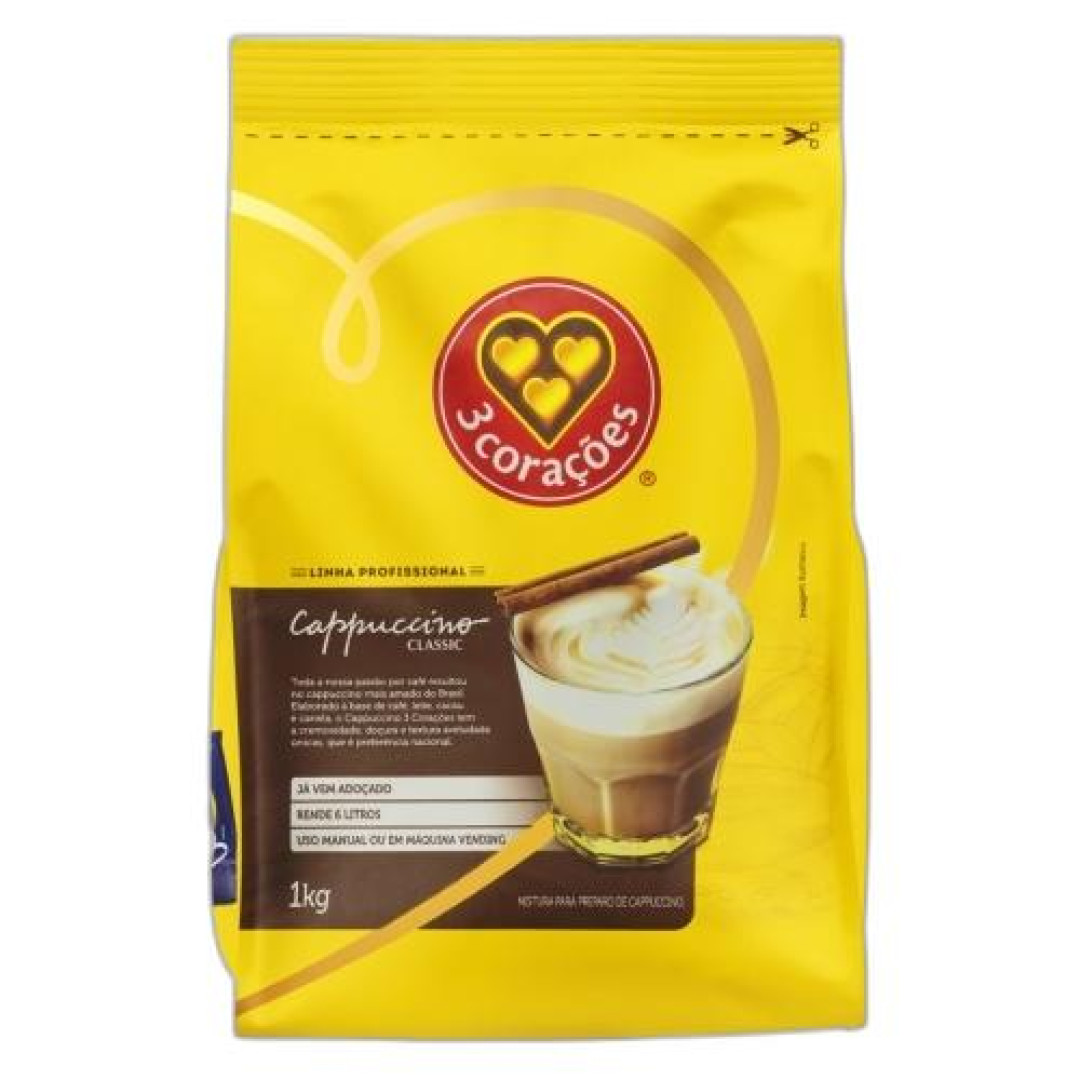 Detalhes do produto Cappuccino Pc 1Kg Tres Coracoes Classic