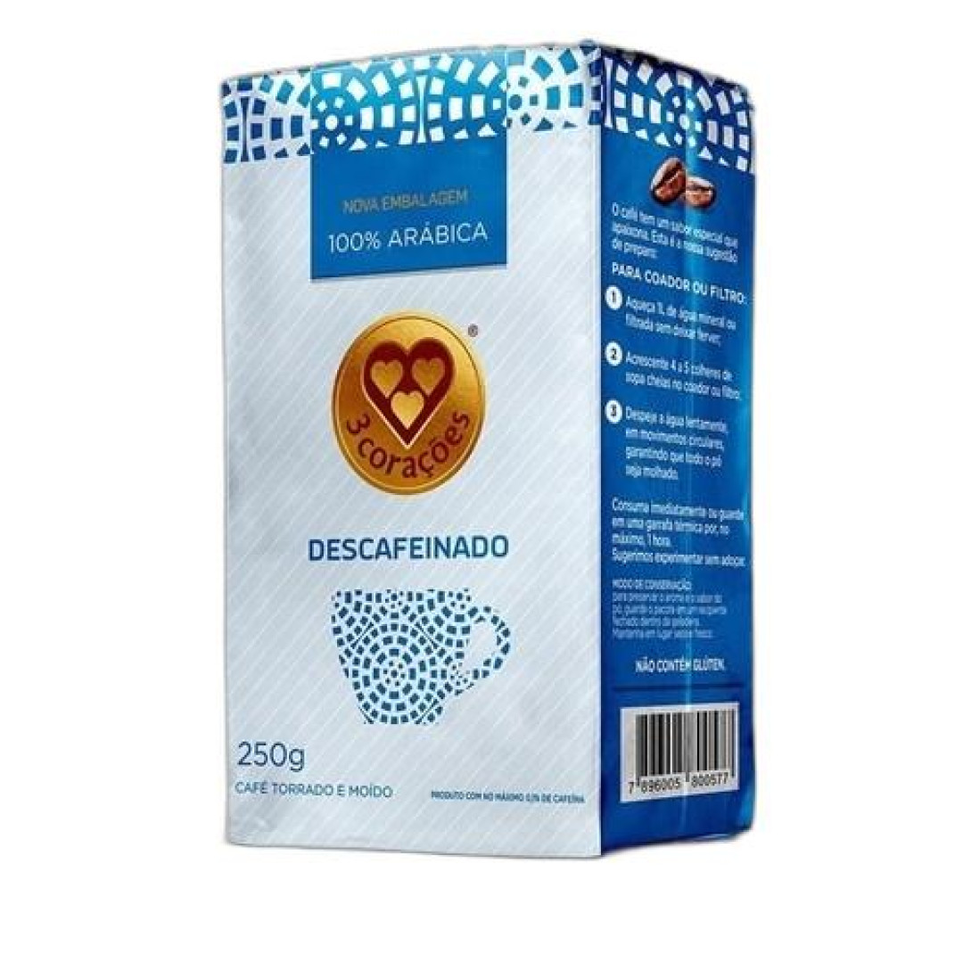 Detalhes do produto Cafe Torr/moido 250Gr Tres Coracoes Descafeinado