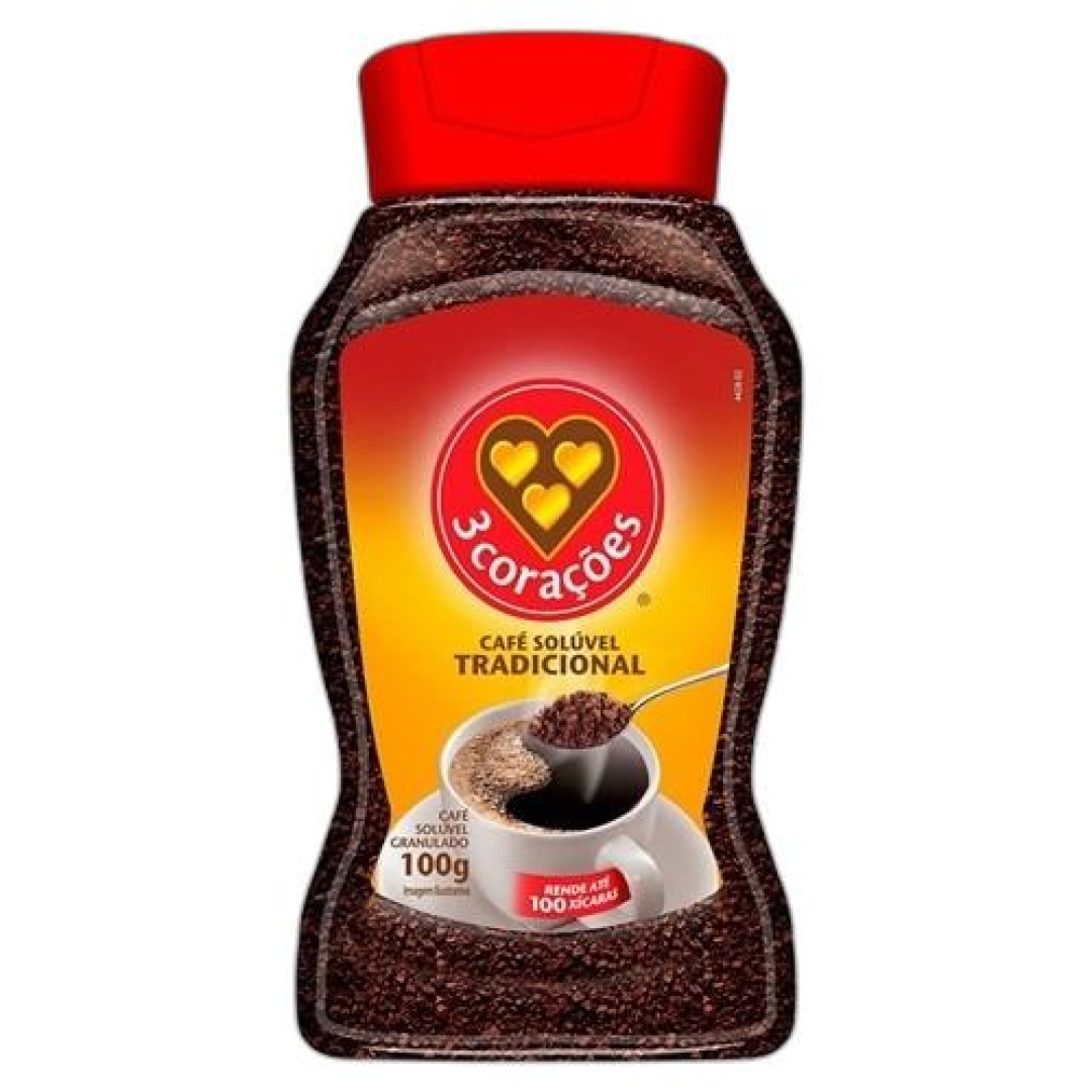 Detalhes do produto Cafe Soluvel Vidro 100Gr Tres Coracoes Tradicional