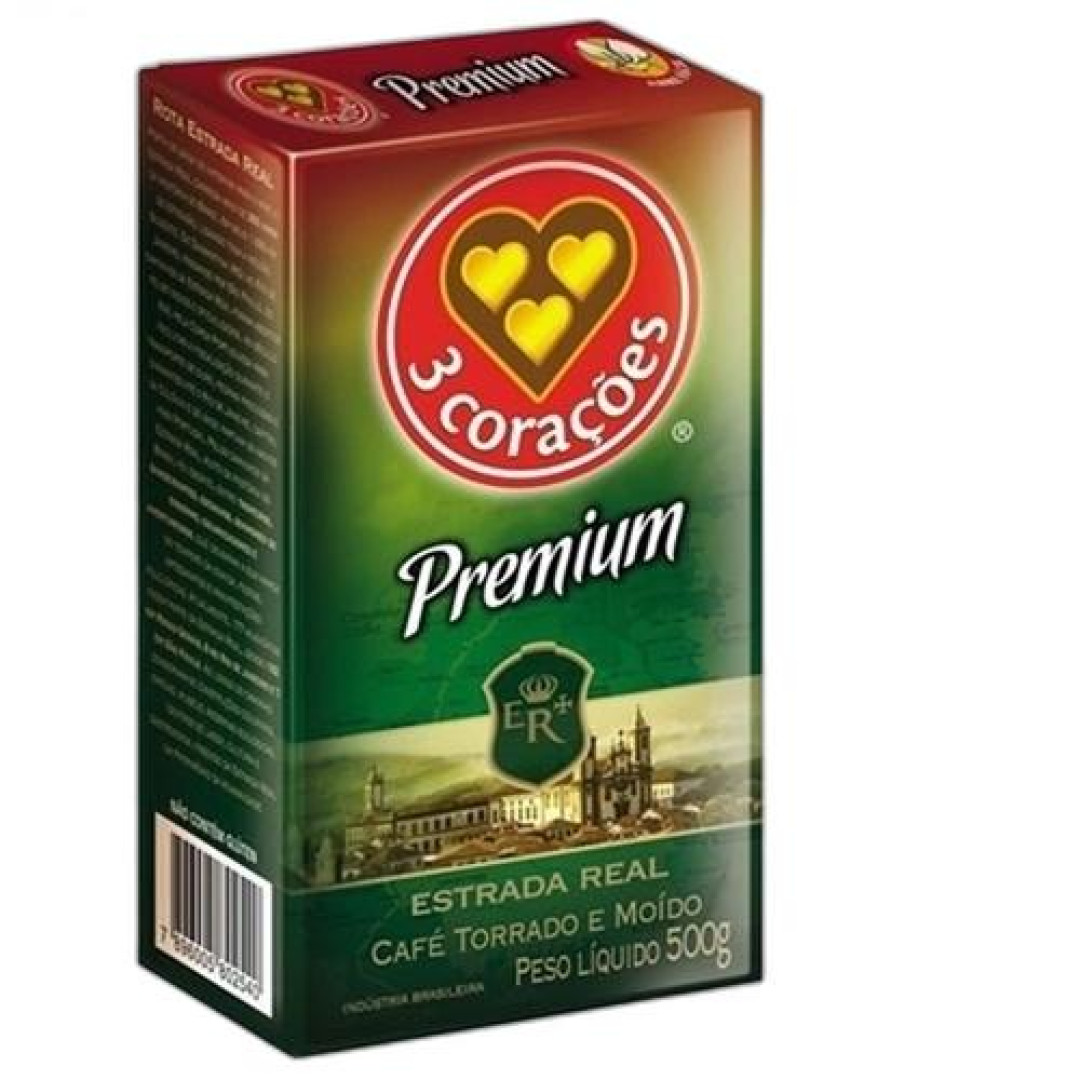 Detalhes do produto Cafe Torr/moido Vacuo 500Gr Tres Coracoe Premium