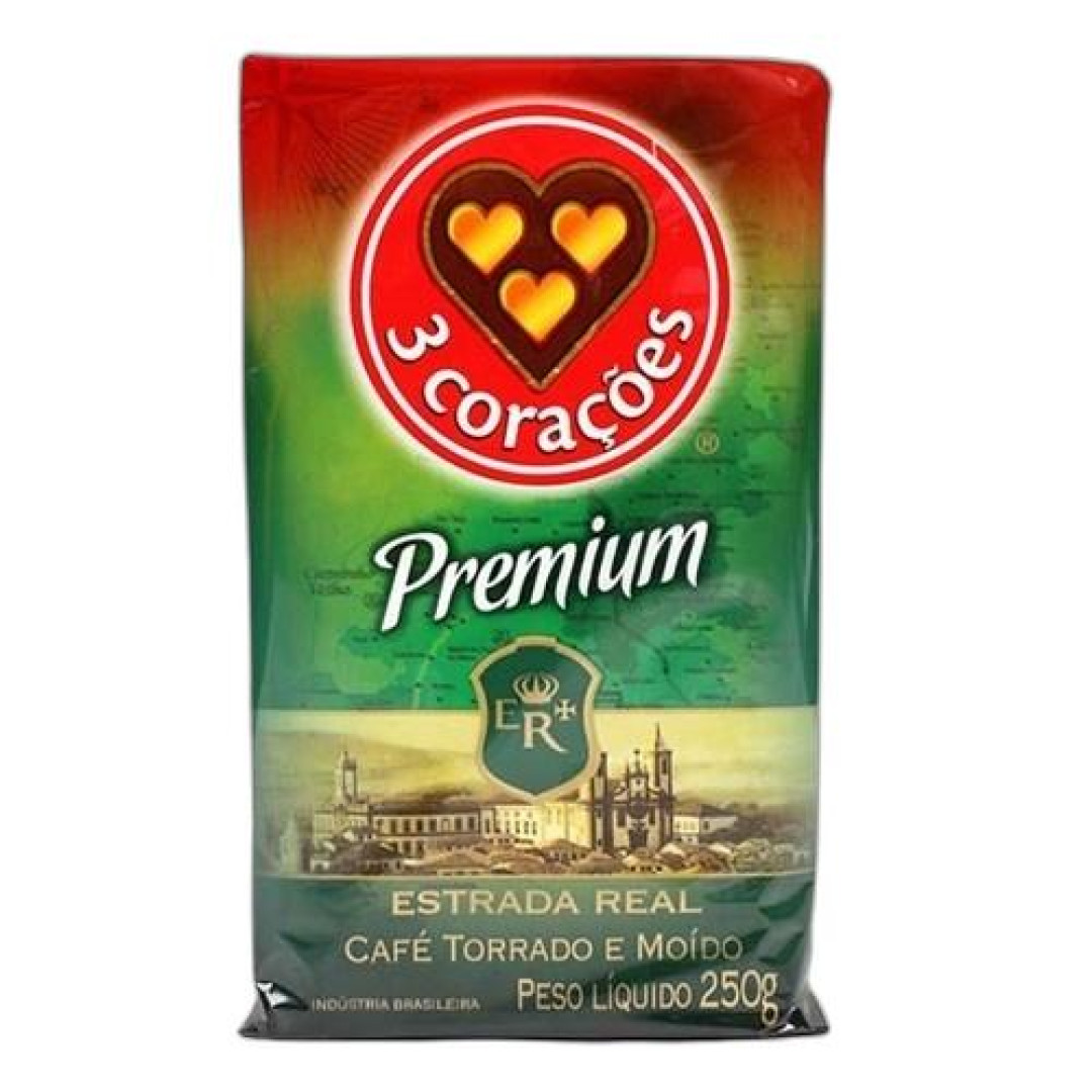 Detalhes do produto Cafe Torr/moido Vacuo 250Gr Tres Coracoe Premium