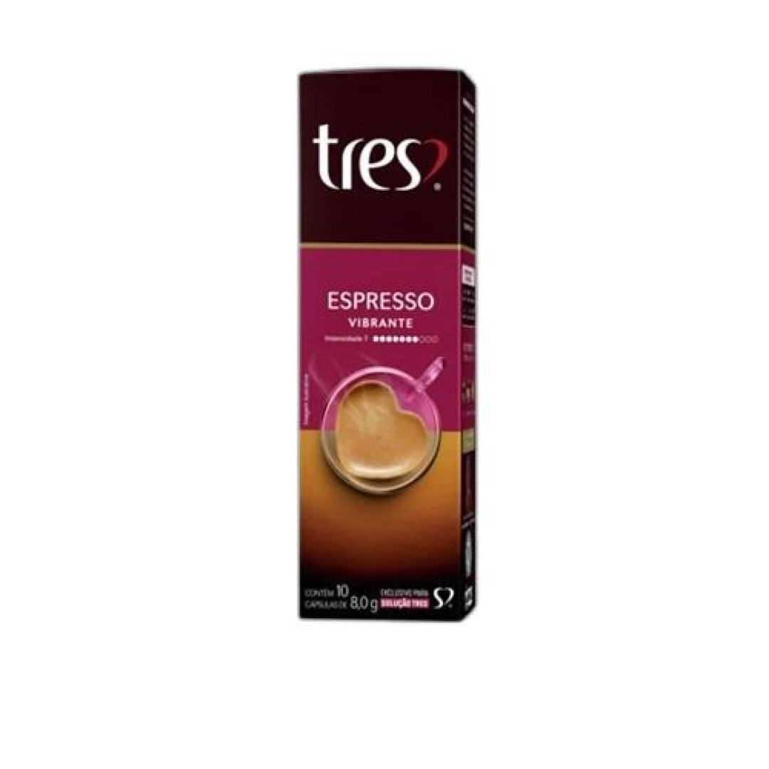 Detalhes do produto Cafe Espresso Capsula 10X8Gr Tres Coraco Vibrante