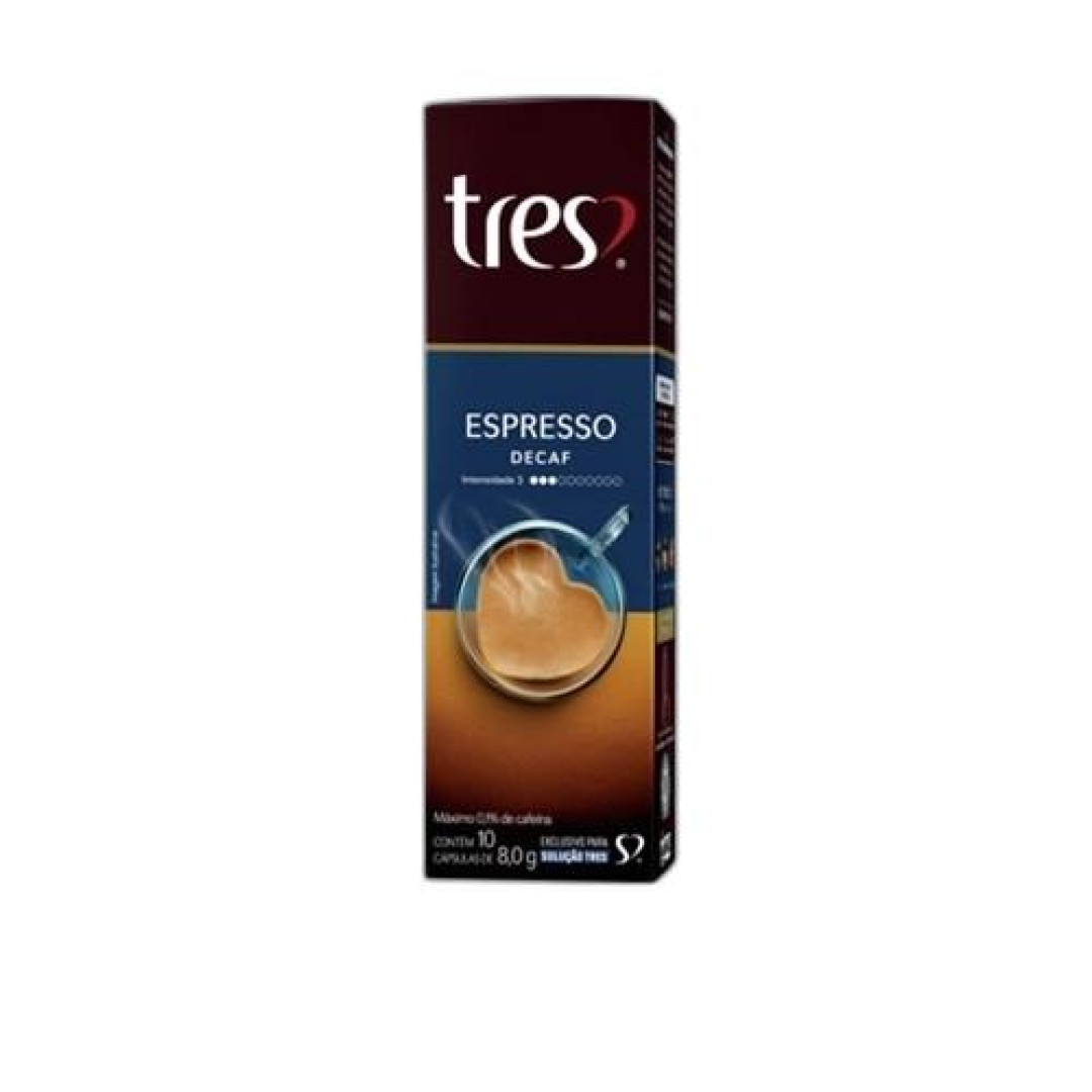 Detalhes do produto Cafe Espresso Capsula 10X8Gr Tres Coraco Descafeinado