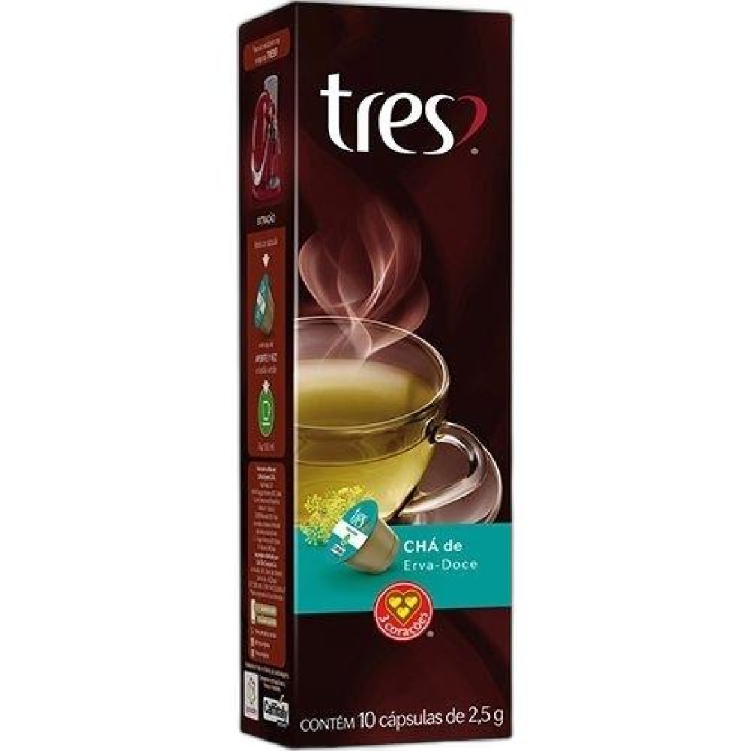 Detalhes do produto Cha Capsula 10X2,5Gr Tres Coracoes Erva Doce