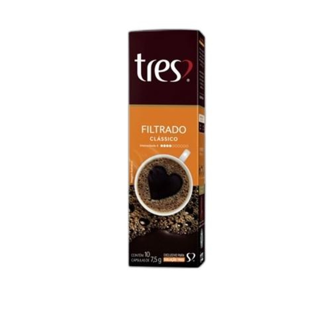 Detalhes do produto Cafe Capsula 10X7,5Gr Tres Coracoes Tradicional