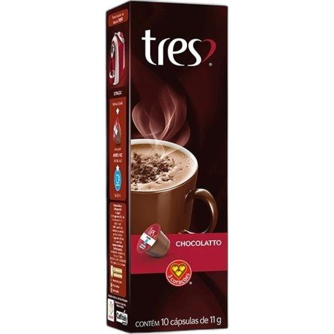 Detalhes do produto Capsula Chocolatto 10X11Gr Trs Coracoes Chocolate