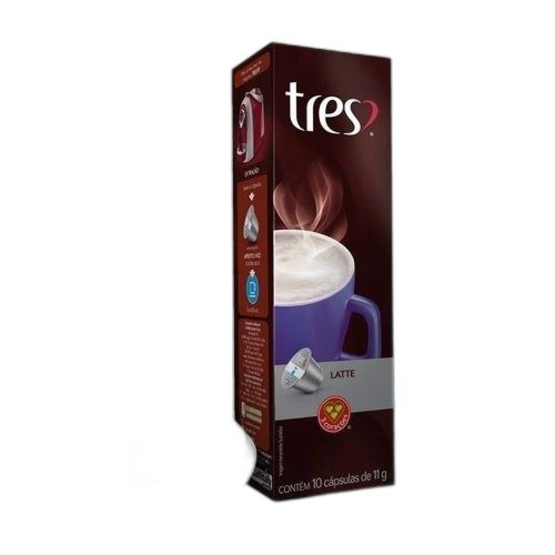Detalhes do produto Capsula Latte 10X11Gr Tres Coracoe Leite