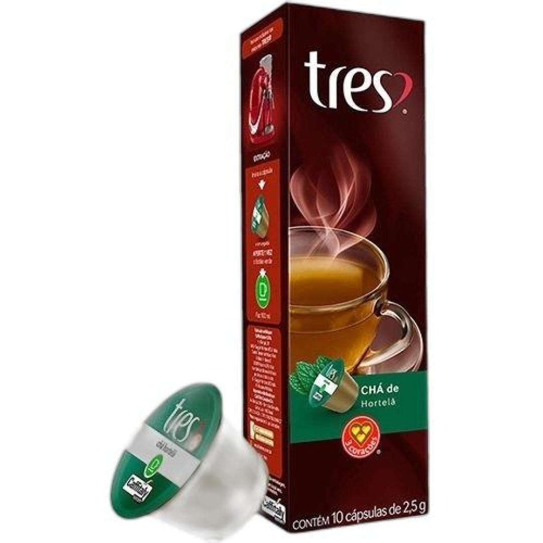 Detalhes do produto Cha Capsula 10X2,5Gr Tres Coracoes Hortela