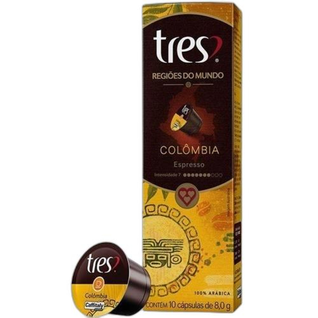 Detalhes do produto Cafe Capsula Regioes 10X8Gr Tres Coracoe Colombia