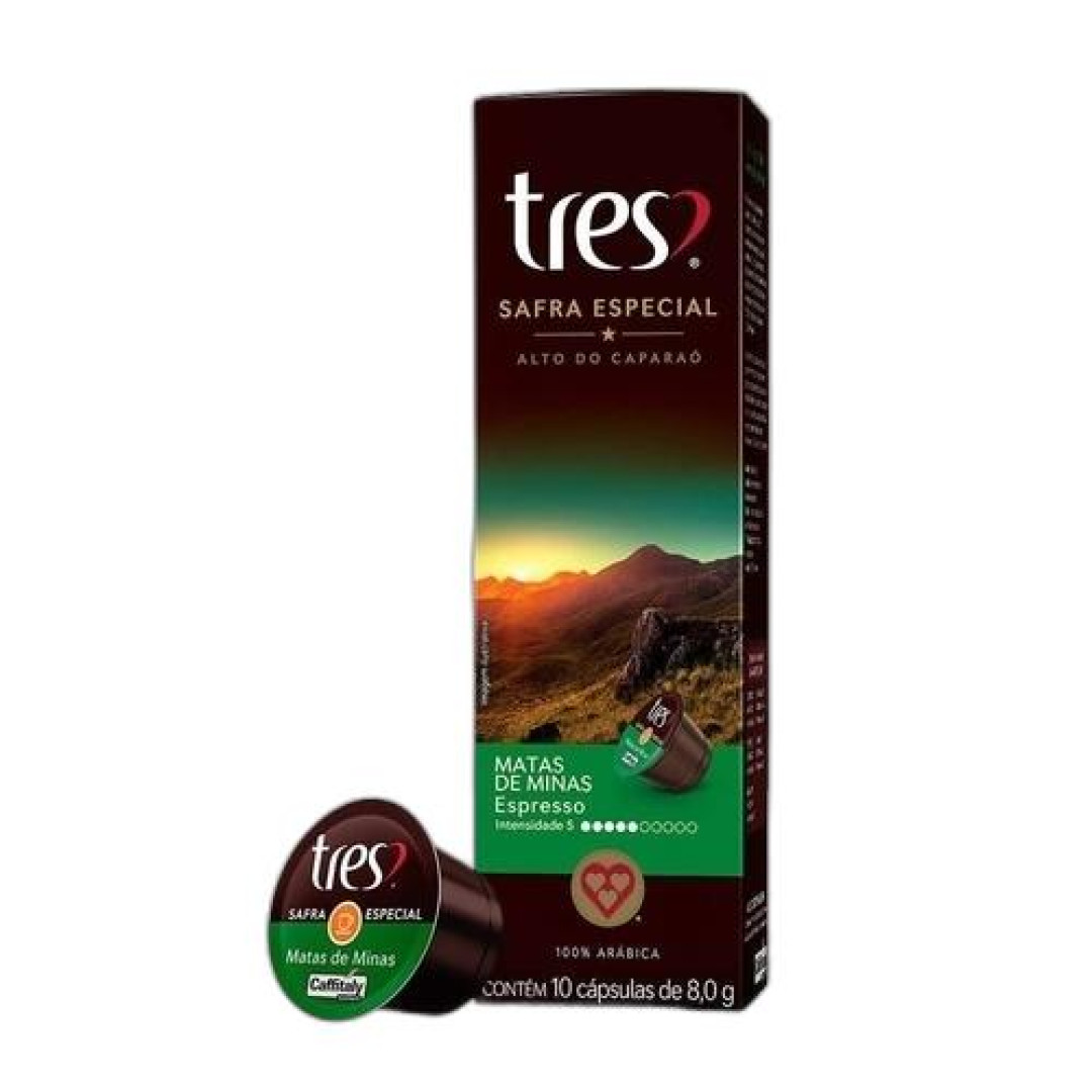 Detalhes do produto Cafe Capsula Safra Esp 10X8Gr Tre Coraco Mata De Minas