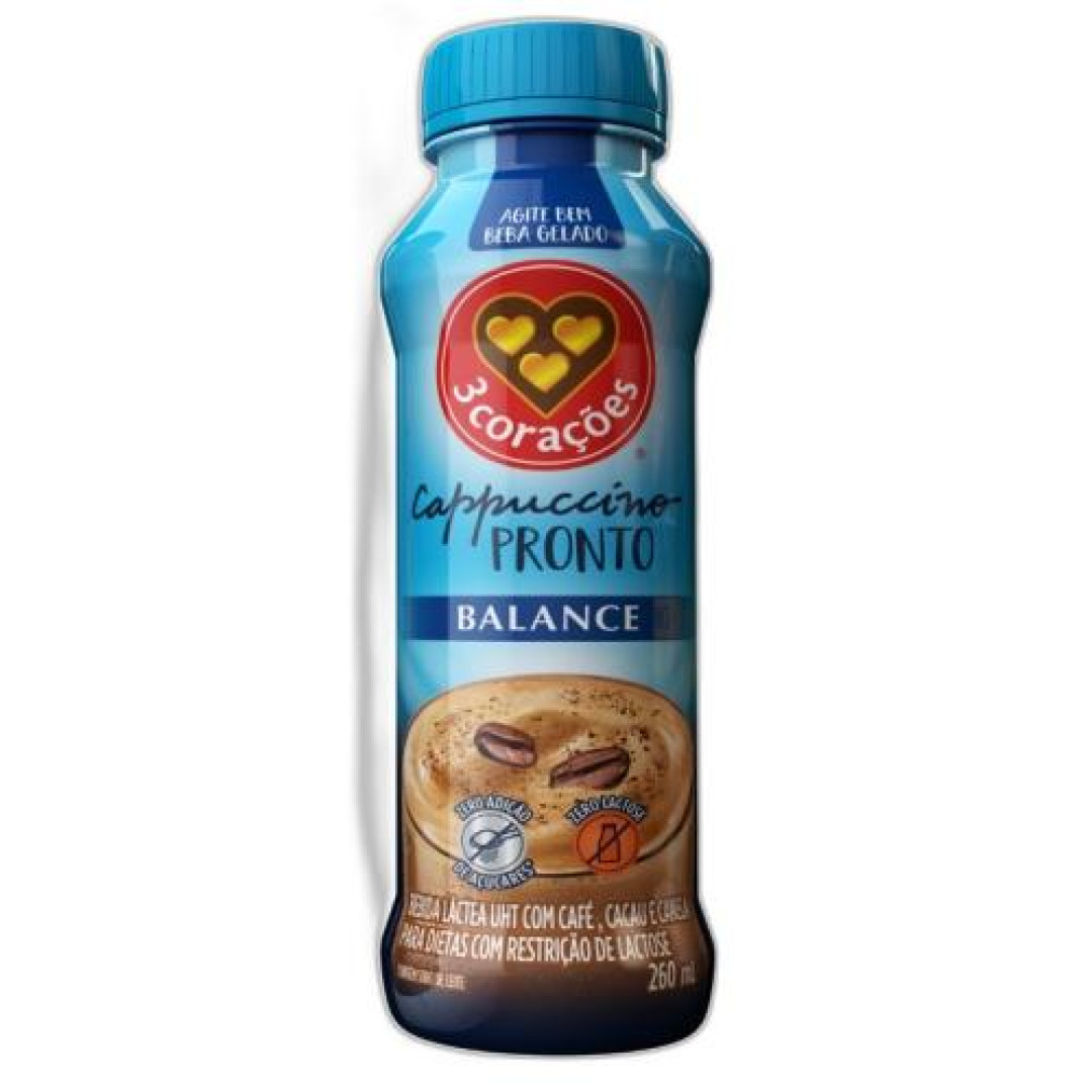 Detalhes do produto Bebida Lactea Cappuccino 260Ml Tres Cora Light