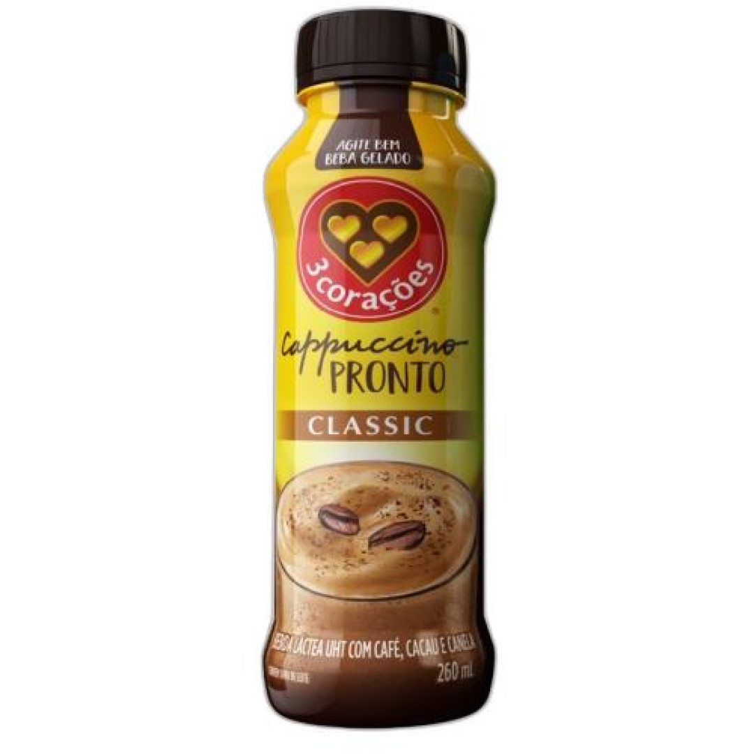 Detalhes do produto Bebida Lactea Cappuccino 260Ml Tres Cora Classic