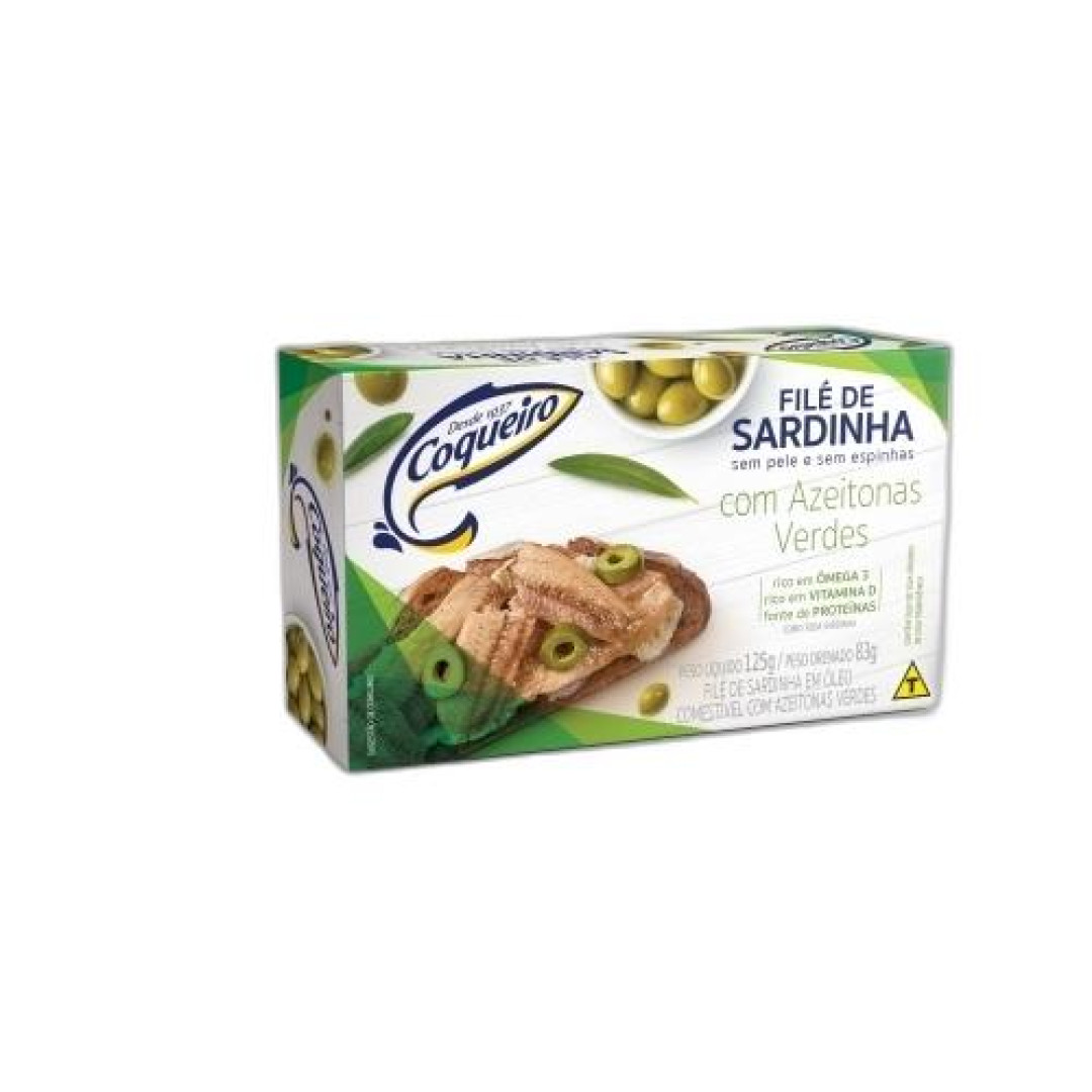 Detalhes do produto File Sardinha Coqueiro 125Gr Camil Azeitona.oleo