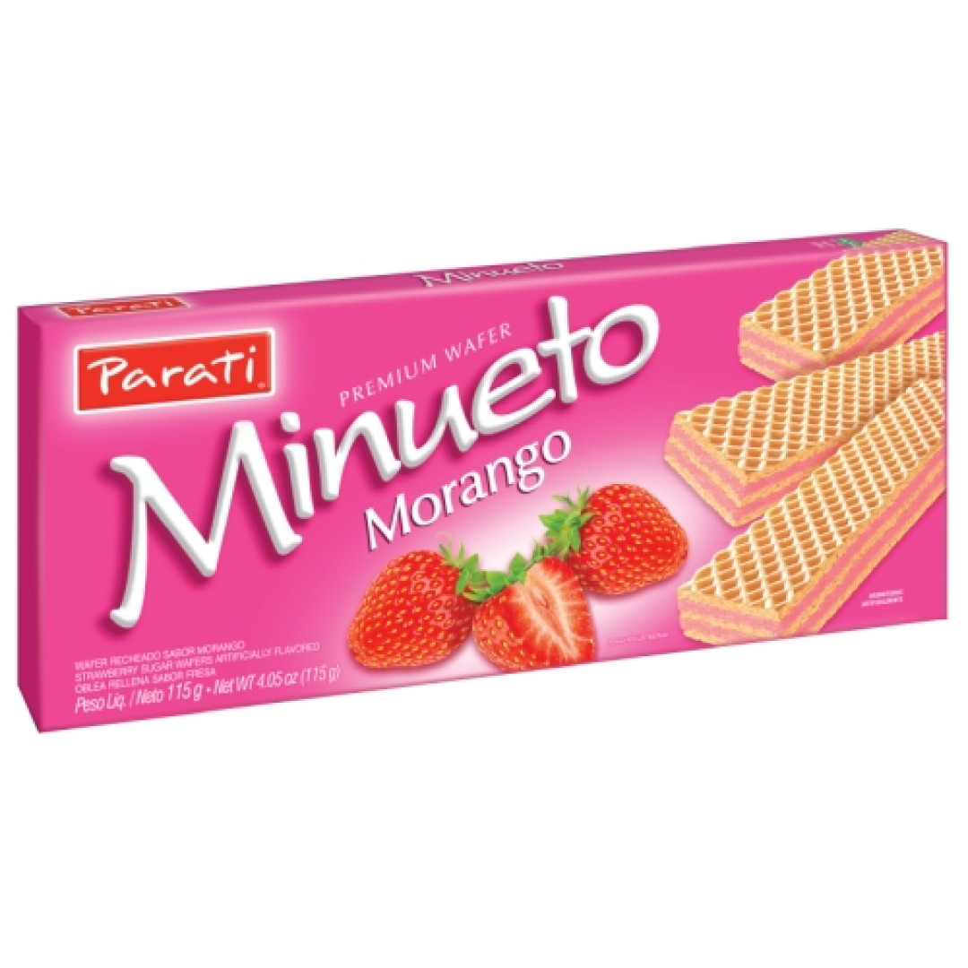 Detalhes do produto Bisc Wafer Minueto 115Gr Parati Morango