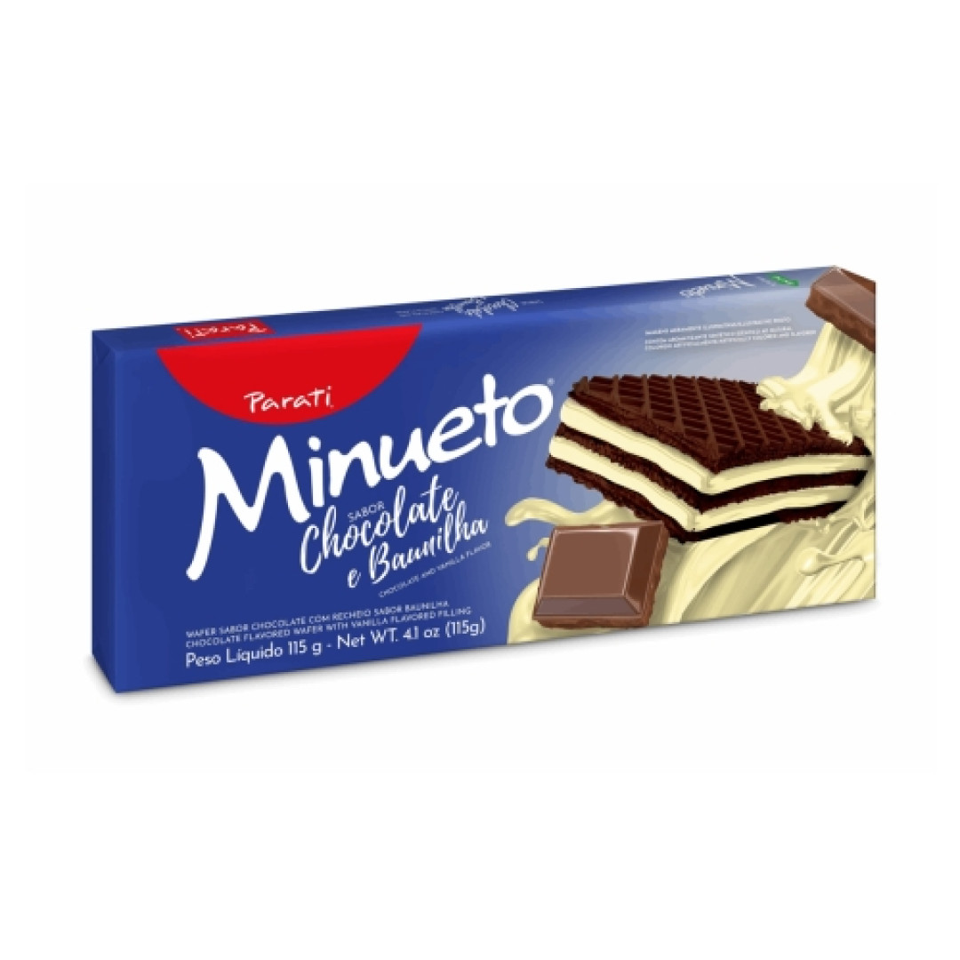 Detalhes do produto Bisc Wafer Minueto 115Gr Parati Choc.baunilha