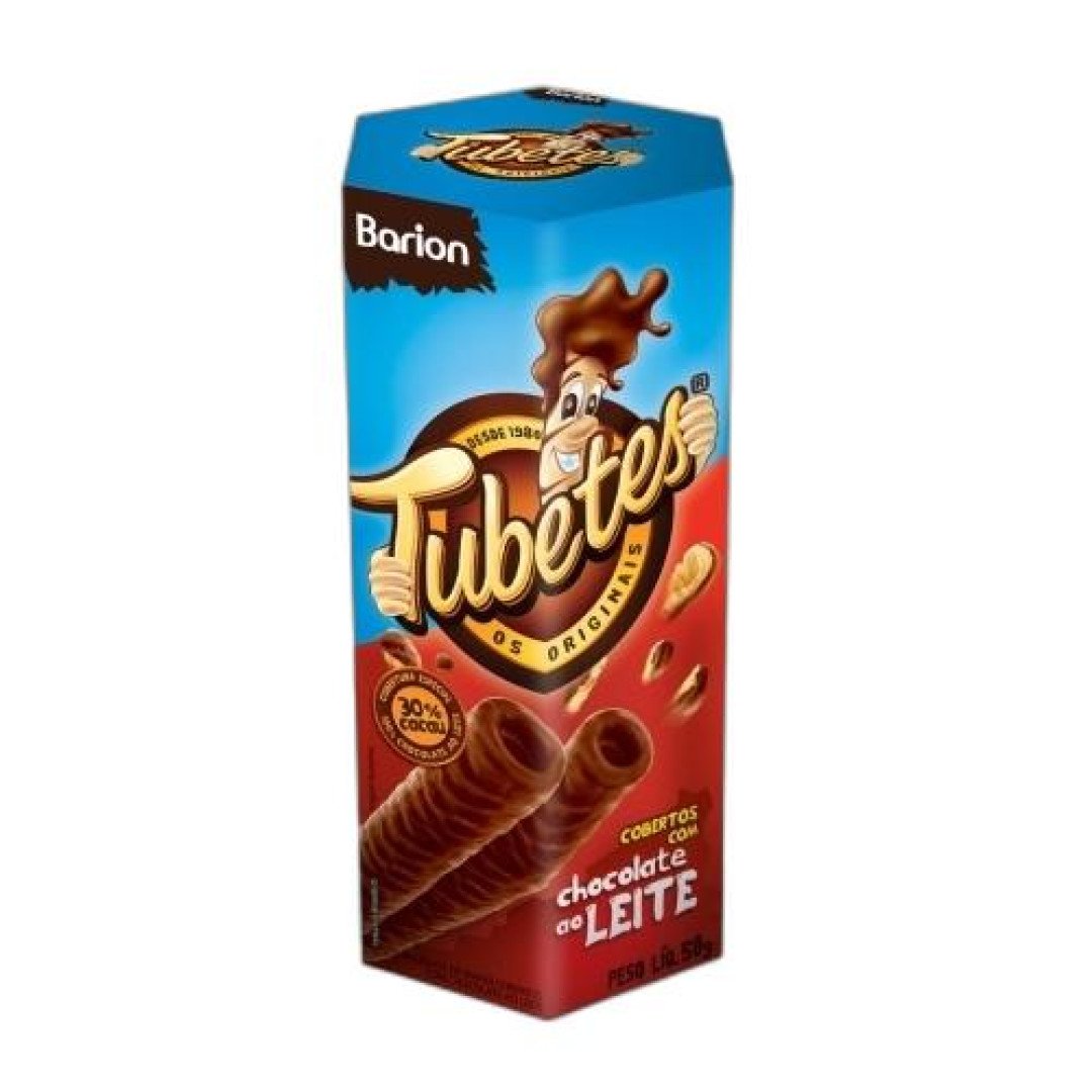 Detalhes do produto Bisc Cob Choc Tubetes 50Gr Barion .