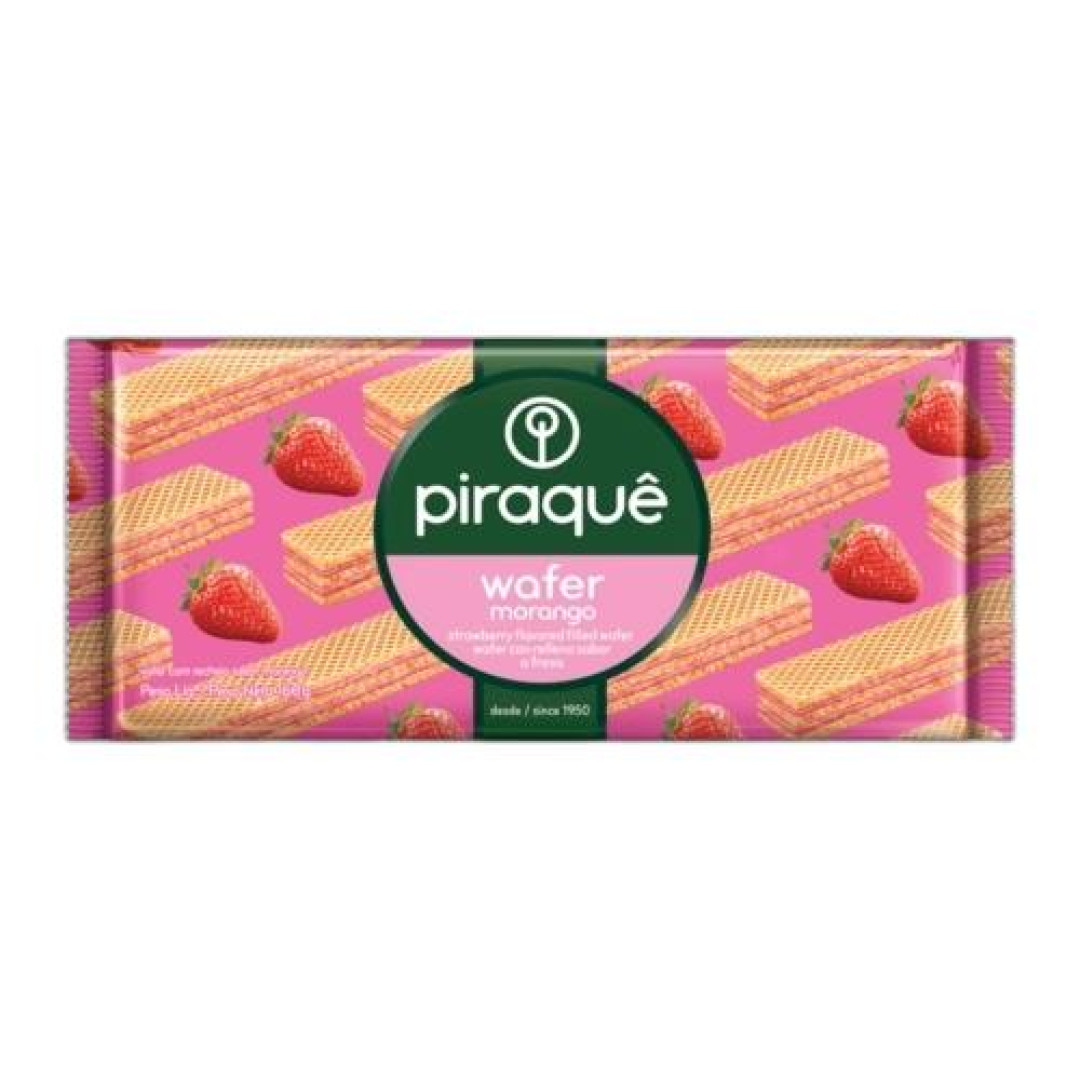 Detalhes do produto Bisc Wafer 160Gr Piraque Morango