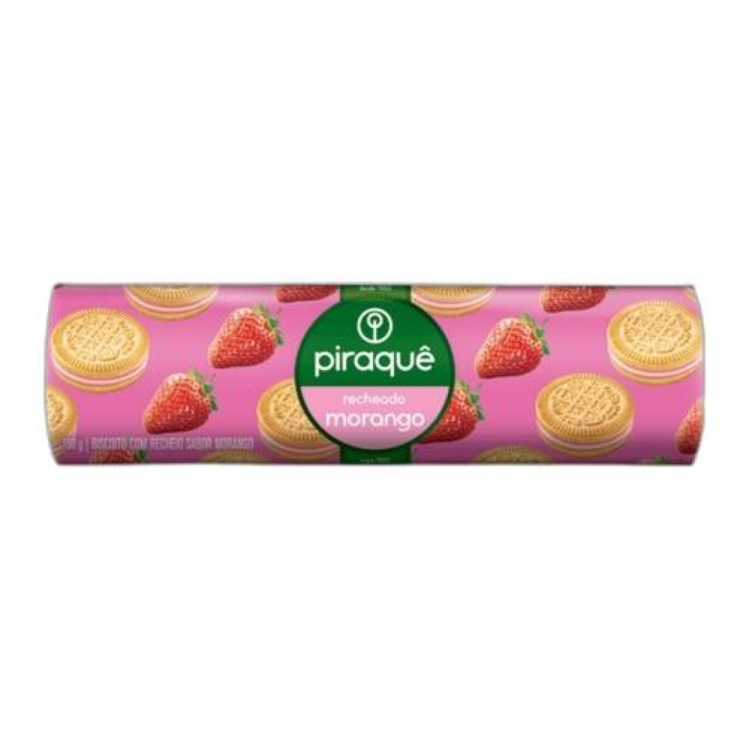Detalhes do produto Bisc Rech 160Gr Piraque Morango