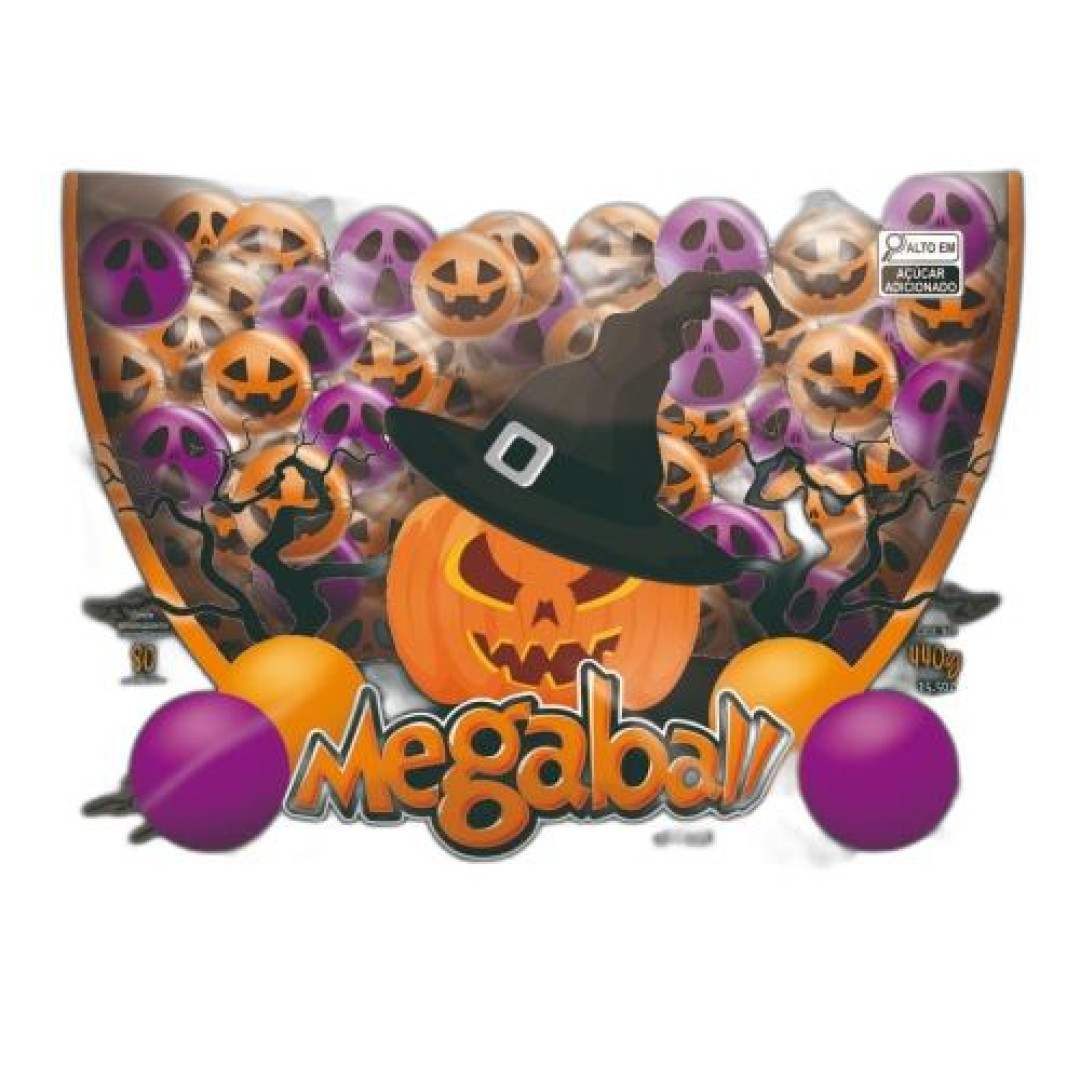 Detalhes do produto Chicle Megaball Halloween Pc 80Un Sukest Morango