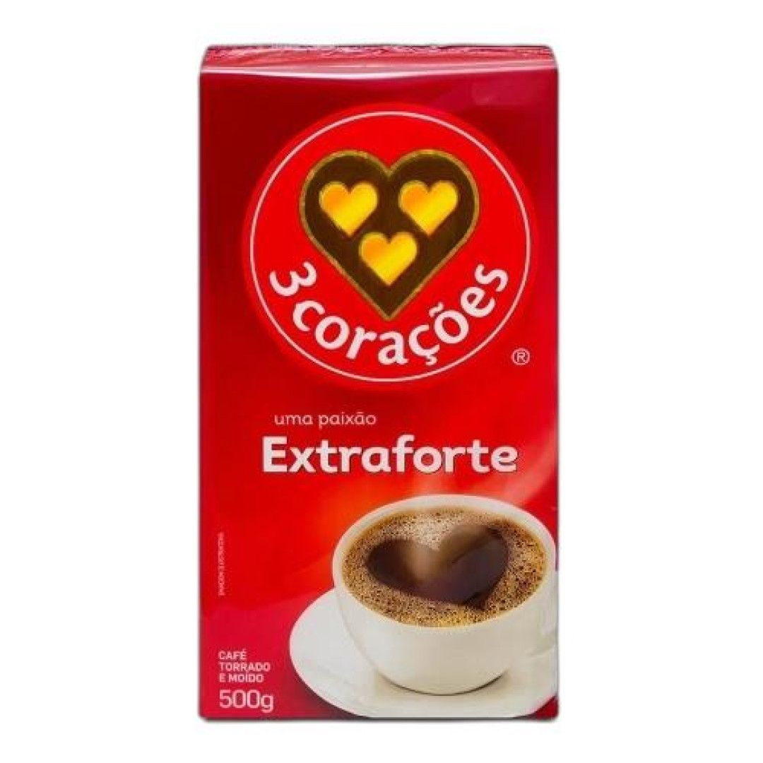 Detalhes do produto Cafe Torr/moido Vacuo 500Gr Tres Coracoe Extra Forte
