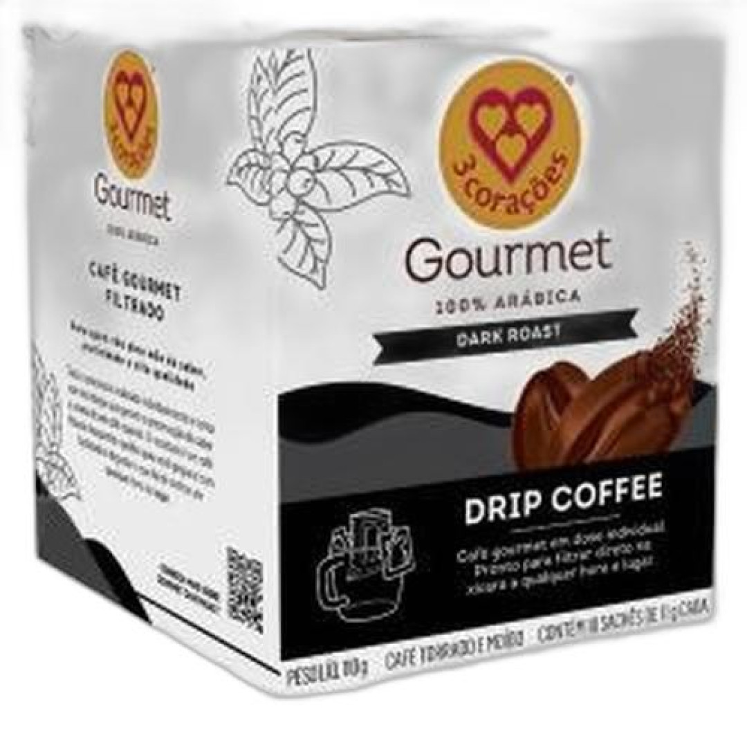 Detalhes do produto Cafe Capsula Drip 10X11Gr Tres Coracoes Dark