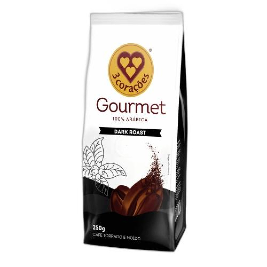 Detalhes do produto Cafe Gourmet Dark 250Gr Tres Coracoes  Dark
