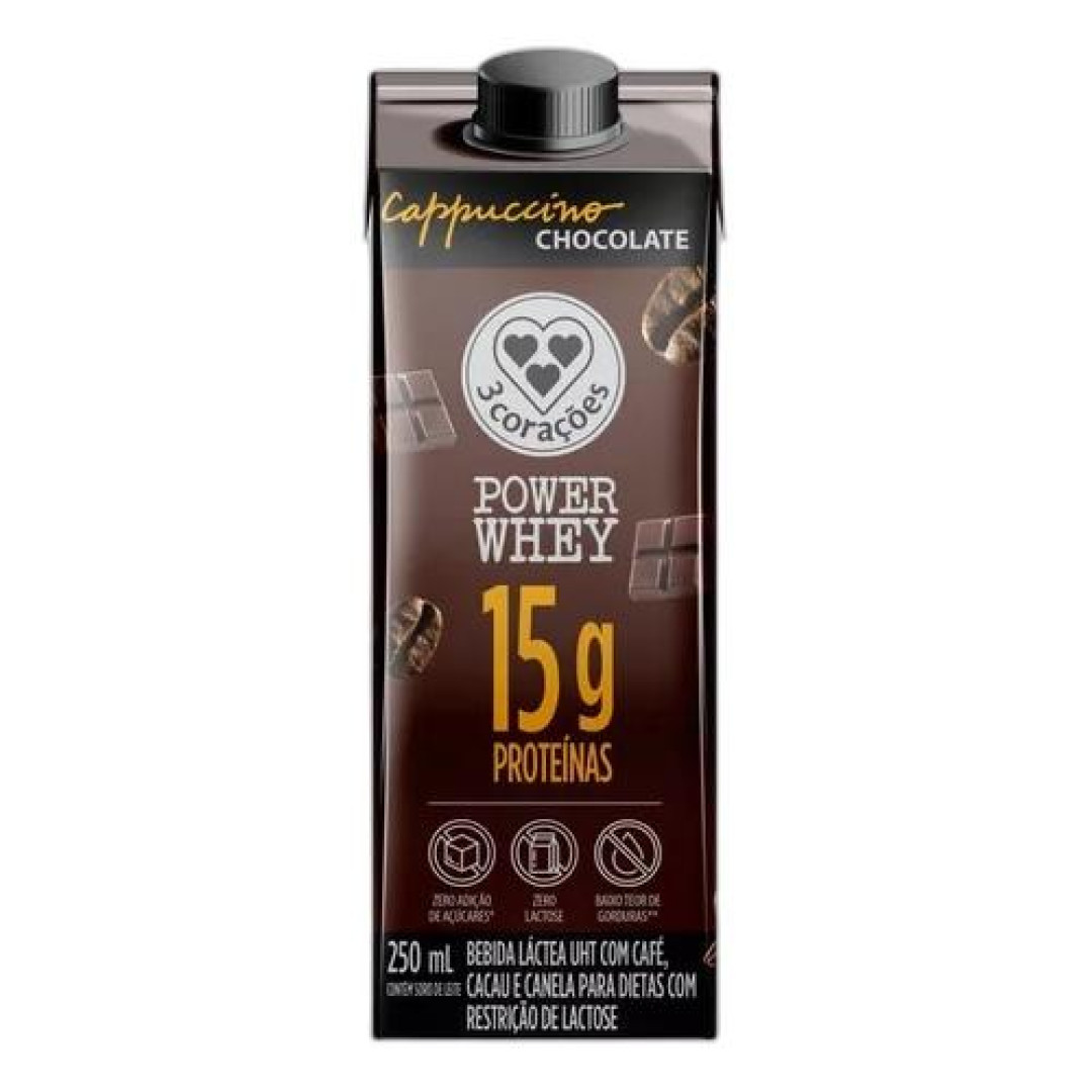 Detalhes do produto Bebida Lactea Whey Pow (15Gr) 250Ml Tres Capuc.doce Leit