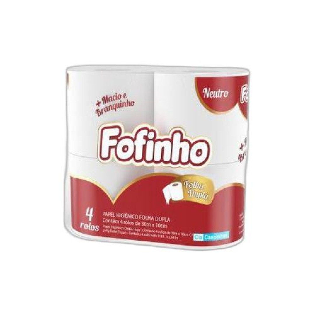 Detalhes do produto Papel Hig Fofinho Folha Dupla 4Un Can .