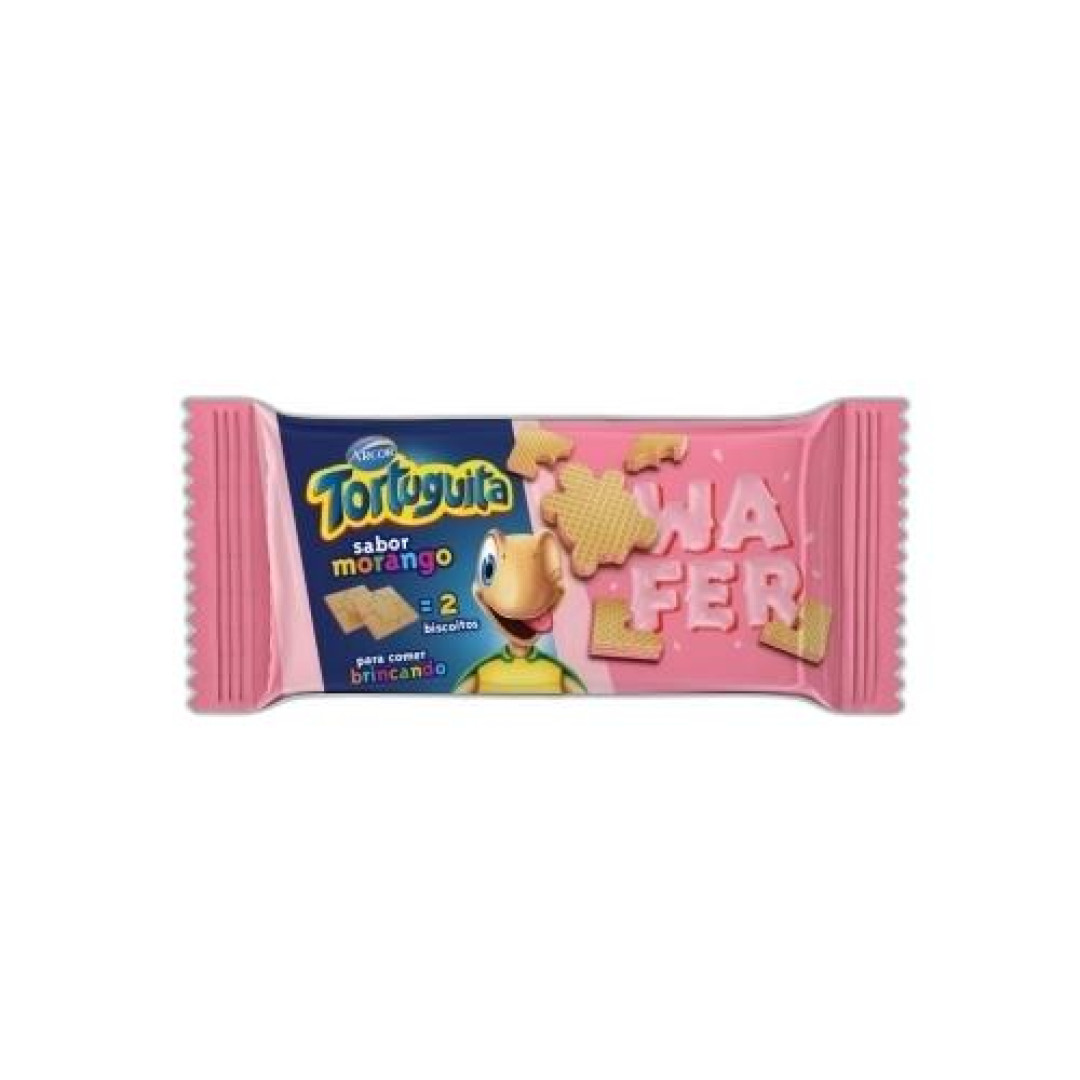 Detalhes do produto Bisc Wafer Tortuguita 85Gr Arcor Morango